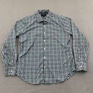 Bonobos Button Shirt Mens Large Slim Fit Stretch Gingham Plaid Long Sleeve
